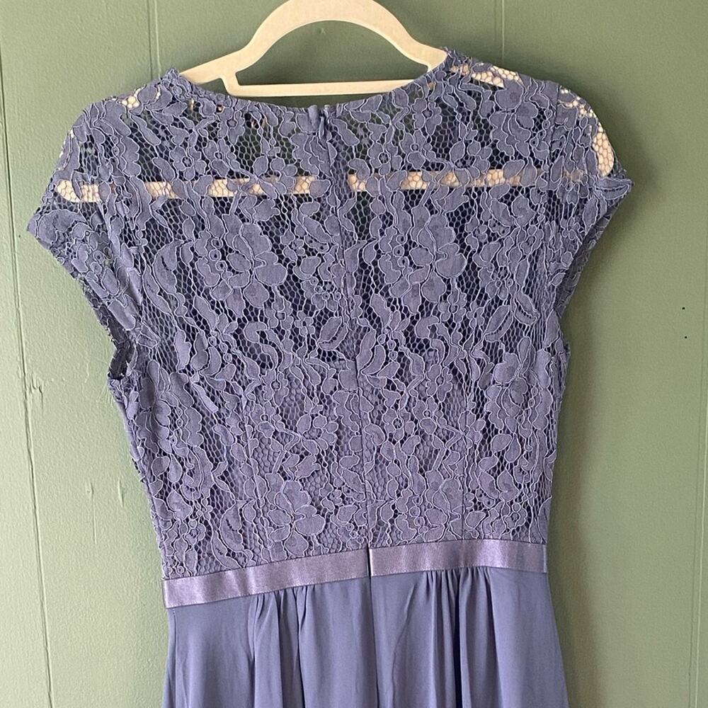 Womens Size 4-6 Dress NEW Asymmetircal Feminine Gray Formal Party Guest Midi - Picture 5 of 15